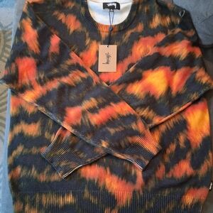 Rare Stussy Archive Printed Fur Sweater Size XL NWT